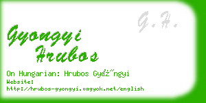 gyongyi hrubos business card